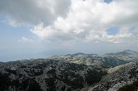 La flore et le faune du Biokovo en Croatie. Le sud du massif du Biokovo. Cliquer pour agrandir l'image.