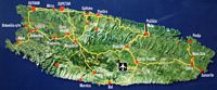 L'île de Brač en Croatie. Carte de l'île de Brač. Cliquer pour agrandir l'image.