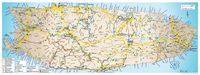 L'île de Brač en Croatie. Carte de l'île de Brač. Cliquer pour agrandir l'image.