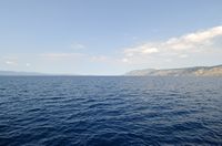 L'île de Brač en Croatie. Le chenal de Hvar. Cliquer pour agrandir l'image.