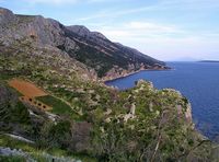 L'île de Hvar en Croatie. La côte sud de l'île de Hvar près de Sveta Nedjelja (auteur Vid Pogacnik). Cliquer pour agrandir l'image.