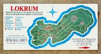 L'île de Lokrum en Croatie. Plan de l'île de Lokrum. Cliquer pour agrandir l'image.