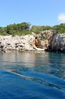 L'île de Lokrum en Croatie. Côte rocheuse. Cliquer pour agrandir l'image.