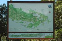 L'île de Mljet en Croatie. Plan du Parc National de Mljet. Cliquer pour agrandir l'image.