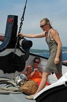 Les îles Élaphites en Croatie. Bateau d'excursion. Cliquer pour agrandir l'image.