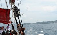 Les îles Élaphites en Croatie. Bateau d'excursion. Cliquer pour agrandir l'image.