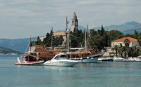 Les îles Élaphites en Croatie. Couvent des Dominicains à Lopud. Cliquer pour agrandir l'image.