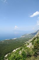 Le parc naturel du Biokovo en Croatie. La bande côtière du Biokovo. Cliquer pour agrandir l'image.
