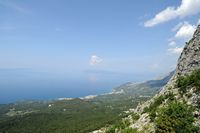 Le parc naturel du Biokovo en Croatie. La bande côtière du Biokovo. Cliquer pour agrandir l'image.