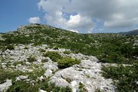 Le parc naturel du Biokovo en Croatie. Le mont Kimet dans le massif du Biokovo. Cliquer pour agrandir l'image.