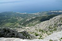 Le parc naturel du Biokovo en Croatie. La bande côtière du Biokovo. Cliquer pour agrandir l'image.