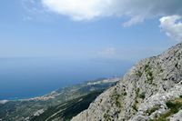 Le parc naturel du Biokovo en Croatie. La bande côtière du Biokovo. Cliquer pour agrandir l'image.