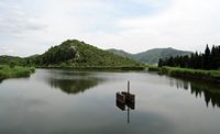 Le village de Blace en Croatie. Delta de la Neretva à Blace. Cliquer pour agrandir l'image.