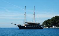 Le village de Cavtat en Croatie. Port. Cliquer pour agrandir l'image.