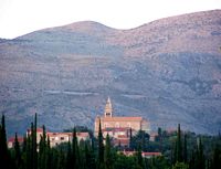 Le village de Čilipi en Croatie. Situation. Cliquer pour agrandir l'image.