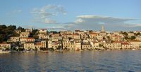 Le village de Povlja, île de Brač en Croatie. Le port. Cliquer pour agrandir l'image.