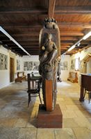 Die Galionsfigur eines Schiffes der Einsiedelei von Blaca an Musée von Brač. Klicken, um das Bild zu vergrößern.