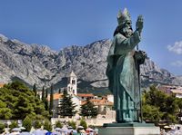 Statue heiligen Nicolas (Autor Ostrovski Vladimir von Kiew). Klicken, um das Bild zu vergrößern.