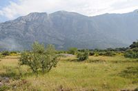 La ville de Baška Voda en Croatie. Entre Baška Voda et Promajna. Cliquer pour agrandir l'image.