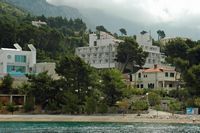 La ville de Brela en Croatie. Hôtel Berulia. Cliquer pour agrandir l'image.