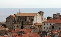La ville close de Dubrovnik en Croatie. Quartier des Jésuites. Église Saint-Ignace. Cliquer pour agrandir l'image.