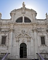 La ville close de Dubrovnik en Croatie. Quartier de la Loge. Église Saint-blaise. Cliquer pour agrandir l'image.