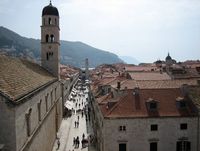 La ville close de Dubrovnik en Croatie. Placa. Cliquer pour agrandir l'image.