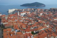 La ville close de Dubrovnik en Croatie. Ville close vue depuis minceta. Cliquer pour agrandir l'image.