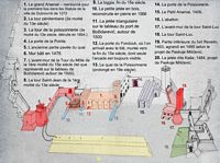 Les fortifications de Dubrovnik en Croatie. Extension des fortifications. Cliquer pour agrandir l'image.