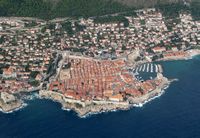 Les fortifications de Dubrovnik en Croatie. Vues d'avion. Cliquer pour agrandir l'image.