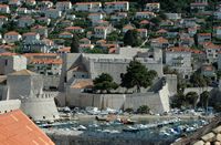 Les fortifications de Dubrovnik en Croatie. Fortifications de l'est. Forteresse du Ravelin. Cliquer pour agrandir l'image.