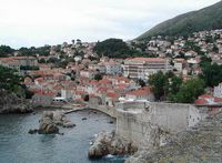 Les fortifications de Dubrovnik en Croatie. Fortifications maritimes. Fort bokar. Cliquer pour agrandir l'image.