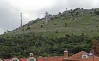 Les fortifications de Dubrovnik en Croatie. Fortifications du nord. Téléphérique. Cliquer pour agrandir l'image.