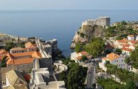 Les fortifications de Dubrovnik en Croatie. Fortifications de l'ouest. Porte pile. Cliquer pour agrandir l'image.