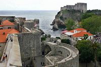 Les fortifications de Dubrovnik en Croatie. Fortifications de l'ouest. Fort bokar. Cliquer pour agrandir l'image.