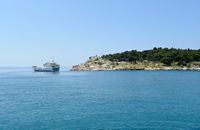 La ville de Makarska en Croatie. La presqu'île Saint-Pierre. Cliquer pour agrandir l'image.