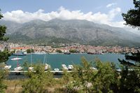 La ville de Makarska en Croatie. Le port de Makarska. Cliquer pour agrandir l'image.