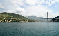 La ville moderne de Dubrovnik en Croatie. Rivière de Dubrovnik. Cliquer pour agrandir l'image.