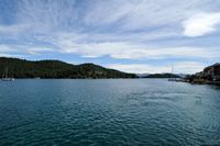La ville de Polače, île de Mljet en Croatie. Port de Polače. Cliquer pour agrandir l'image.