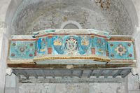La ville de Polače, île de Mljet en Croatie. Église Sainte-Marie. Cliquer pour agrandir l'image.
