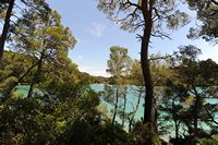 La ville de Polače, île de Mljet en Croatie. Le Petit Lac. Cliquer pour agrandir l'image.