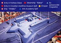 La ville de Split en Croatie. Le musée de la Marine. Maquette du musée maritime de Split. Cliquer pour agrandir l'image.