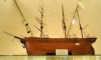 La ville de Split en Croatie. Le musée de la Marine. Maquette d'un trois-mâts. Cliquer pour agrandir l'image.