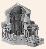 Wiederherstellung des Mausoleums des Diokletianpalastes durch Ernest Hébrard. Klicken, um das Bild zu vergrößern.