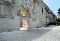 The Gold Gate of the Palace of Diocletian to Split. Click to enlarge the image.