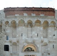 The Gold Gate of the Palace of Diocletian to Split. Click to enlarge the image.