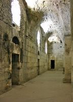 Corridor of the basement of the Palace of Diocletian to Split. Click to enlarge the image.