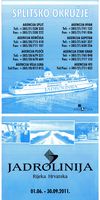 Schedules of the ferries from Split. Click to enlarge the image.