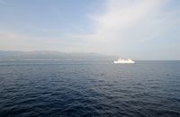 La ville de Split en Croatie. Le ferry de Split à Supetar. Cliquer pour agrandir l'image.