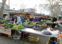 La ville de Split en Croatie. Le marché de Split (auteur Macic7). Cliquer pour agrandir l'image.